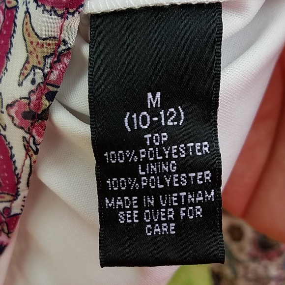 Amy Wear floral plum flutter 3/4 sleeves/necklace size 10 - Picture 4 of 6